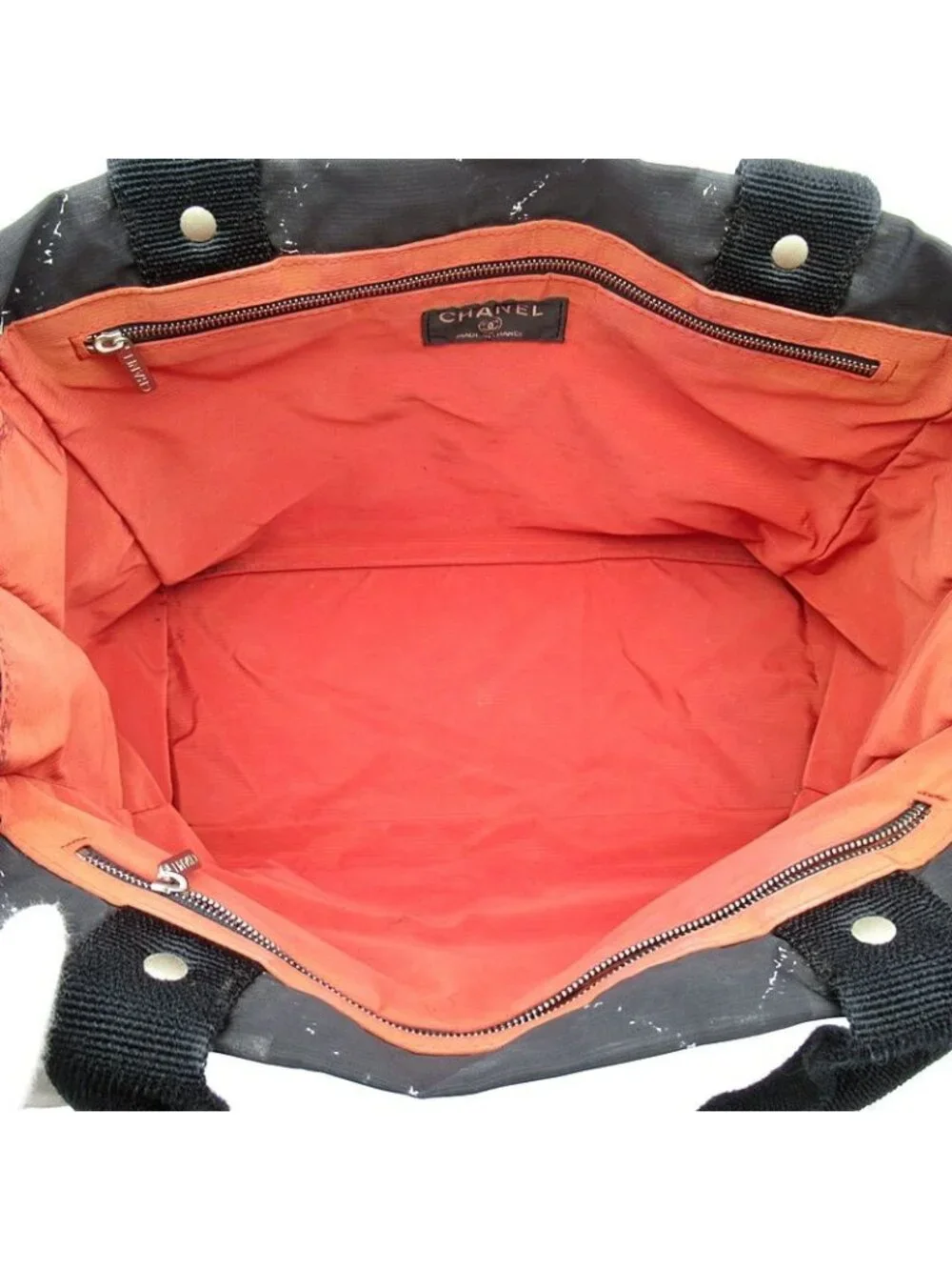 Chanel Travel Line Tote MM Nylon Black